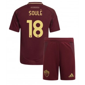 AS Roma Matias Soule #18 Hemmakläder Barn 2024-25 Kortärmad (+ Korta byxor)